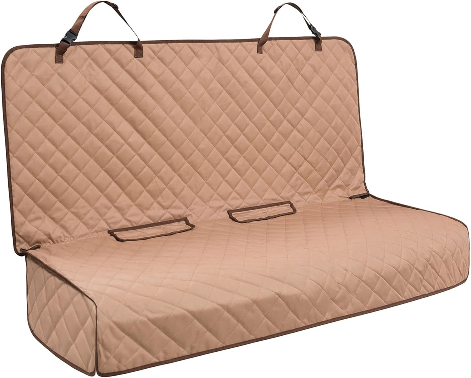 Bench Car Seat Cover Protector - Waterproof, Heavy-Duty and Nonslip Pet Car Seat Cover for Dogs with Universal Size Fits for Vehicles, Trucks & Suvs(Black)