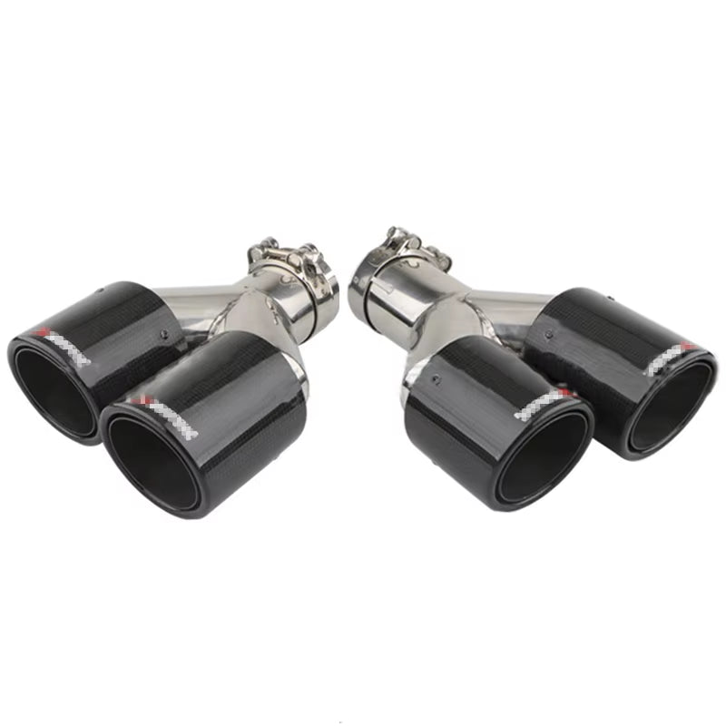 Universal Stainless Ak Exhaust Tip Car Import Double Rear Exhaust Tailpipe Muffler Exhaust Carbon Fiber Silencer Exhaust Car
