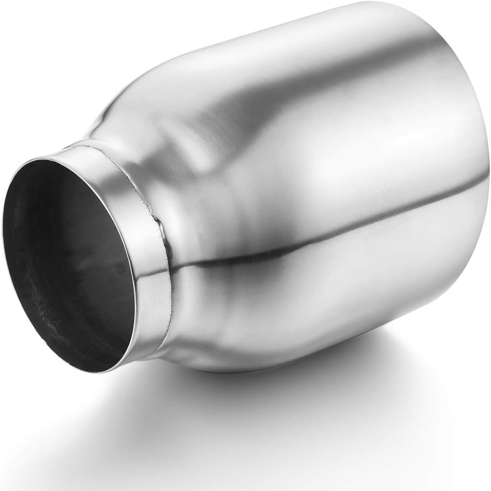 Exhaust Tip 2.5 Inch Inlet Muffler Tip 2.5" Inlet 4" Outlet 5" Long Dual Wall...