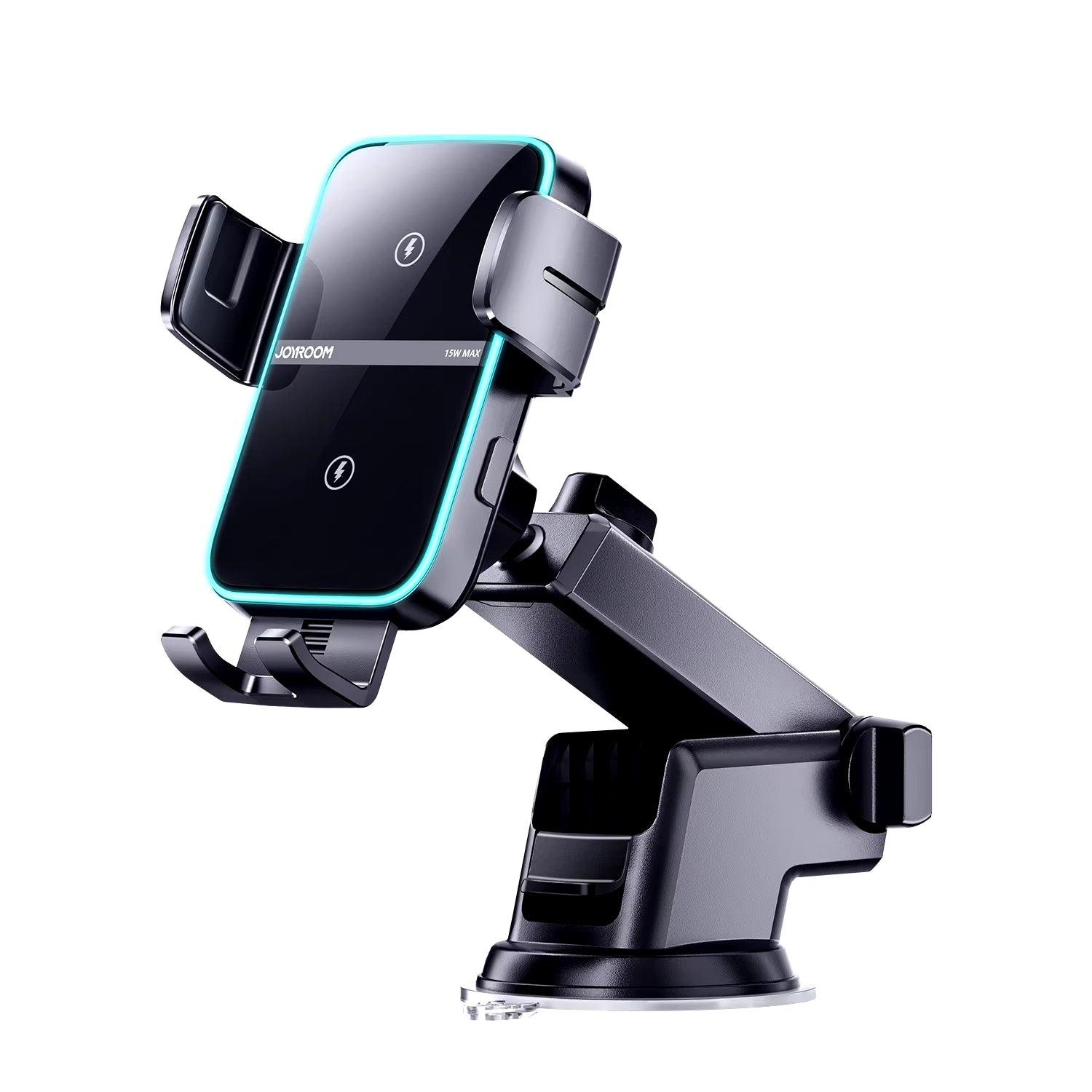 Joyroom 15W Dual Coil Car Phone Holder Automatic Fast Wireless Charger Phone Holder Car Mount for Iphone Foldable Galaxy