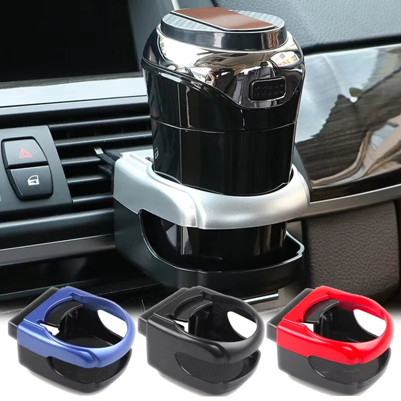 Car Cup Holder Vent Mounted Cup/Bottle Holder Ashtray Storage Rack Multi-Functional Hanging Cup Holder Auto Interior Accessories
