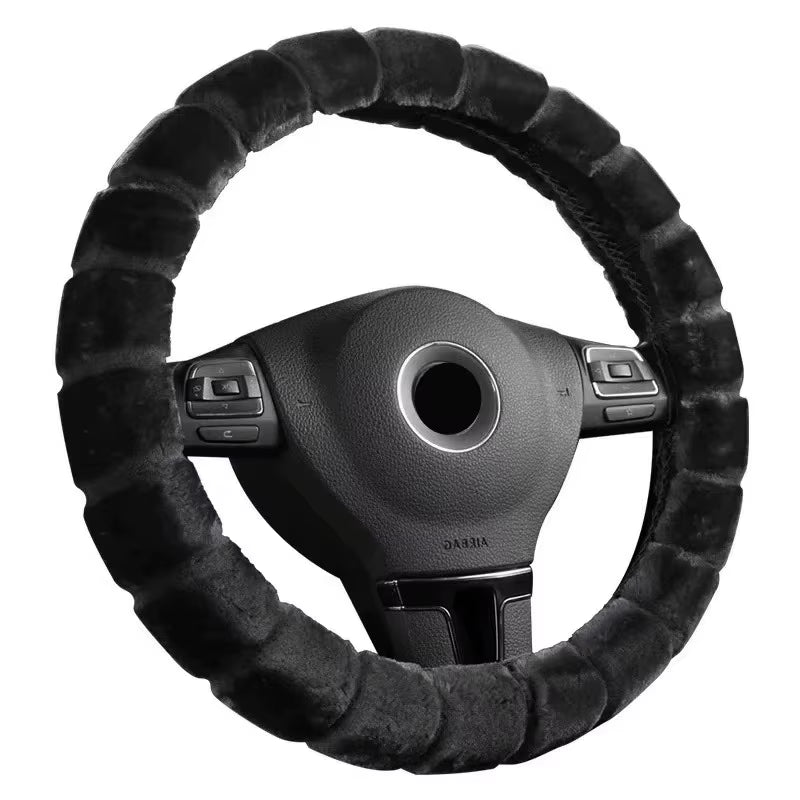 Furry Car Steering Wheel Cover,Soft Winter Warm Plush Car Steering Wheel Cover Universal Steering Wheel Cover