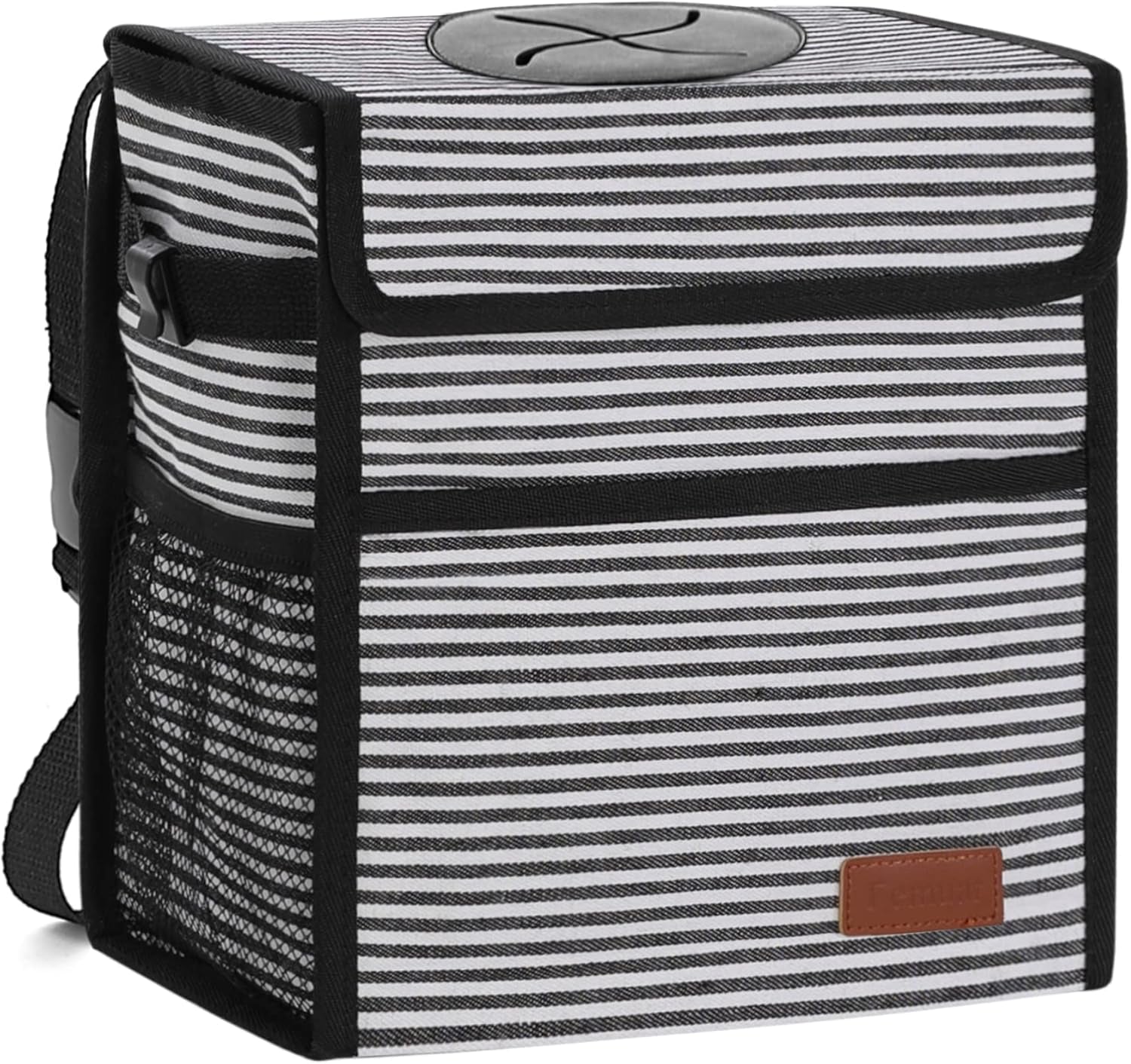 Car Trash Can Leak Proof Car Trash Bag Waterproof Car Garbage Can with Lid for SUV Front Seat Multipurpose Car Hanging for Headrest Collapsible and Portable with Storage Mesh Pocket, Grey