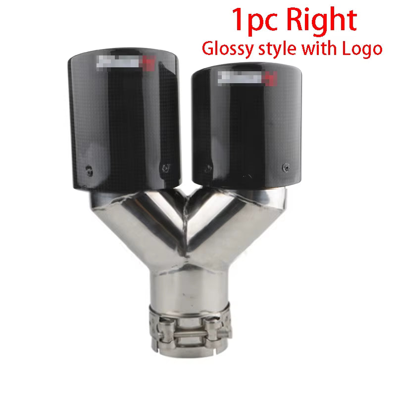 Universal Stainless Ak Exhaust Tip Car Import Double Rear Exhaust Tailpipe Muffler Exhaust Carbon Fiber Silencer Exhaust Car