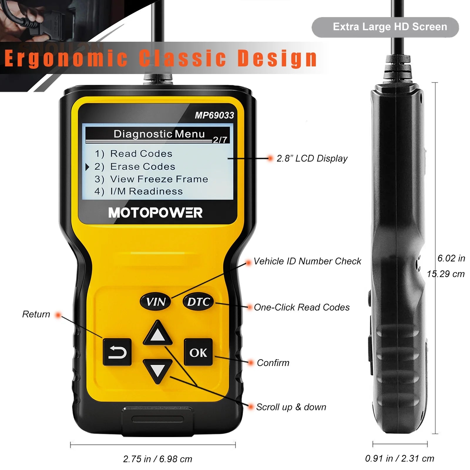 Car OBD2 Code Reader OBD2 Scanner Engine Fault Code Reader Car Diagnostic Scan Tool