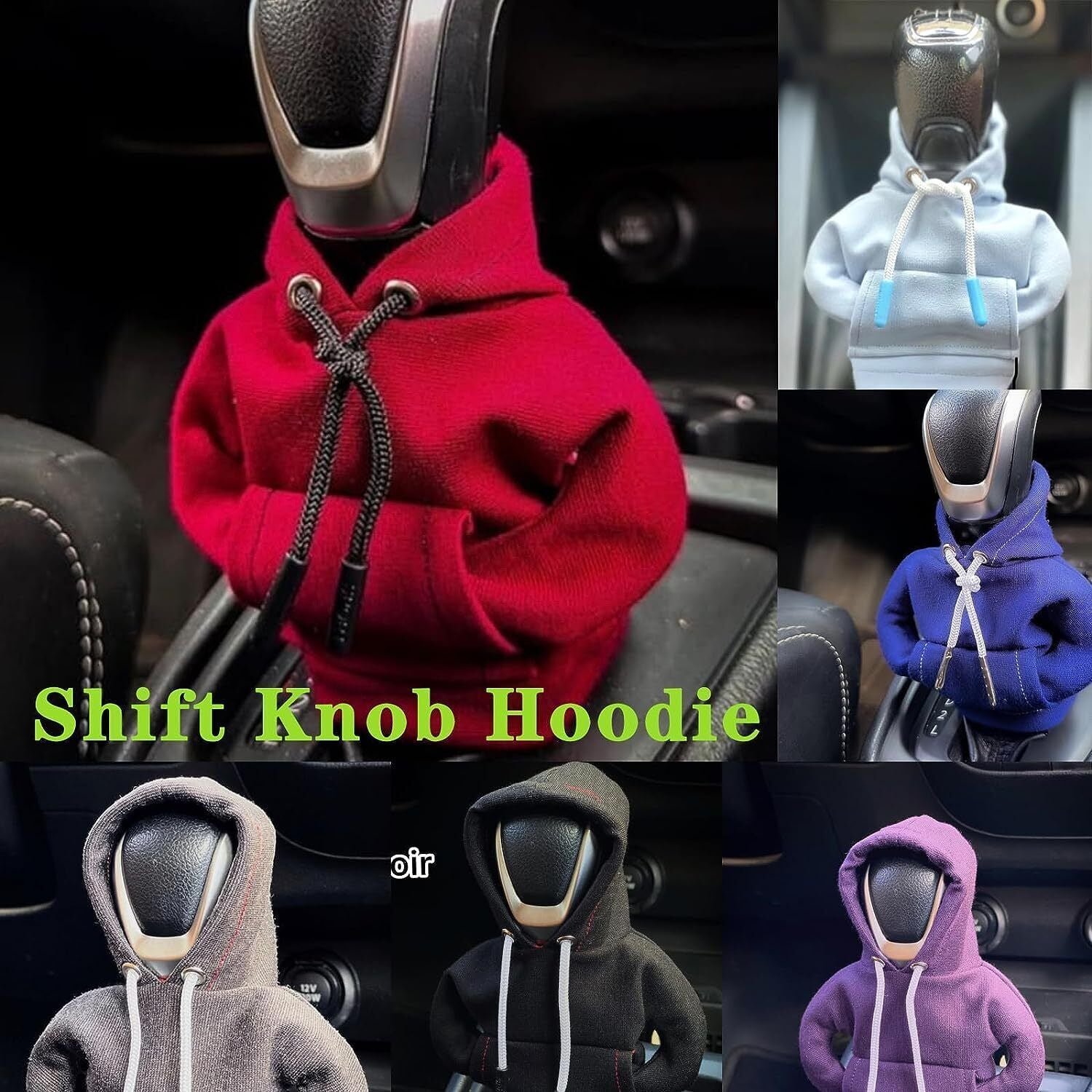 Car Gear Shift Cover Mini Hoodie Gear Shift Cover for Car Shifter Interior Trim