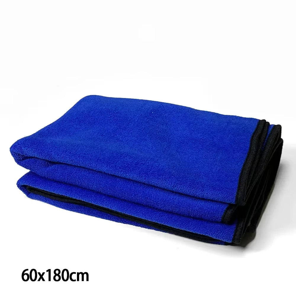 1/2Pcs Microfiber Towels Car Wash Supplies Detailing Car Glass Cleaning Tools Thicken Soft Drying Cloth Home Rag Car Accessories