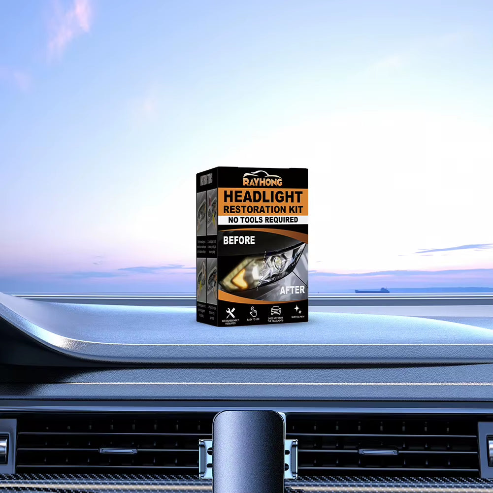 Ceramic Headlight Restoration Kit Clean Yellow Haze Scratch off Headlight Yellowing Repair Set for Car Taillight Headlight