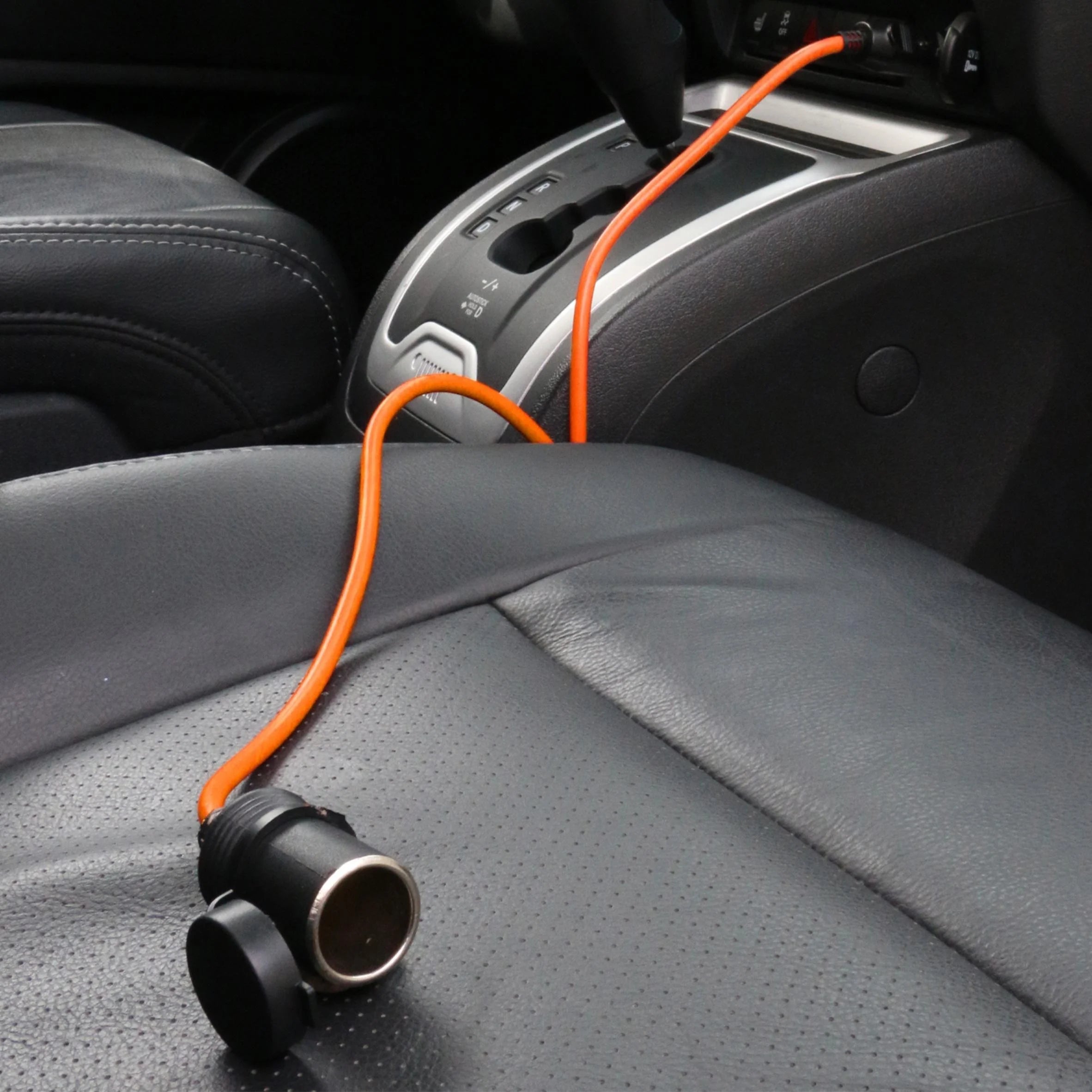 10Ft Orange 12V DC Port Power Extension Cable, Useable with Tire Inflators, Vacuums, Fans