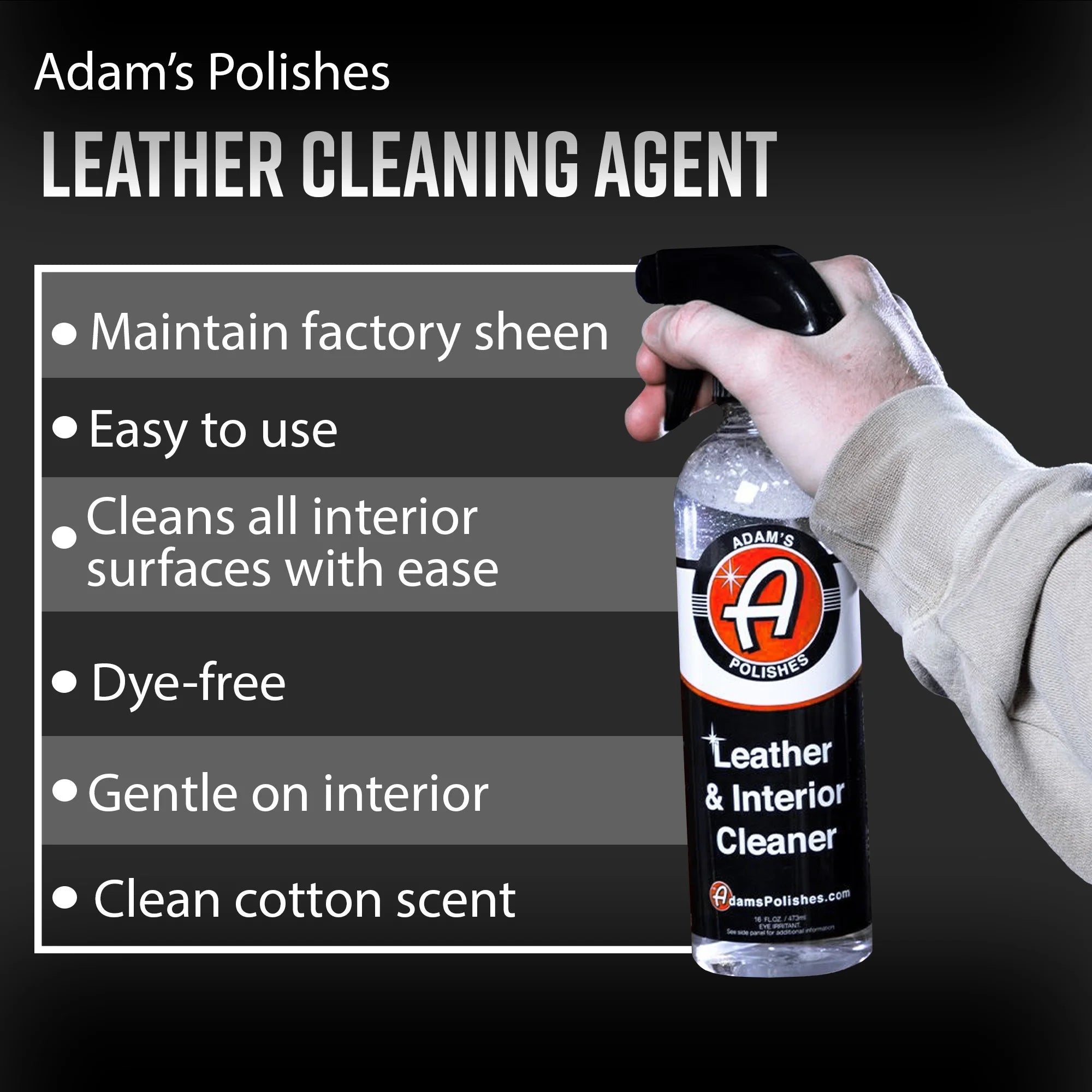 Adam'S Leather & Interior Cleaner