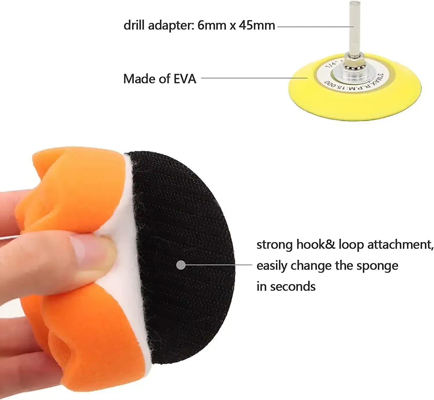 41Pcs Car Headlight Restoration Kit 3 Inch Car Polishing Sanding Discs with 1/4 Inch Shank Backing Pad Scouring Pads Buffing