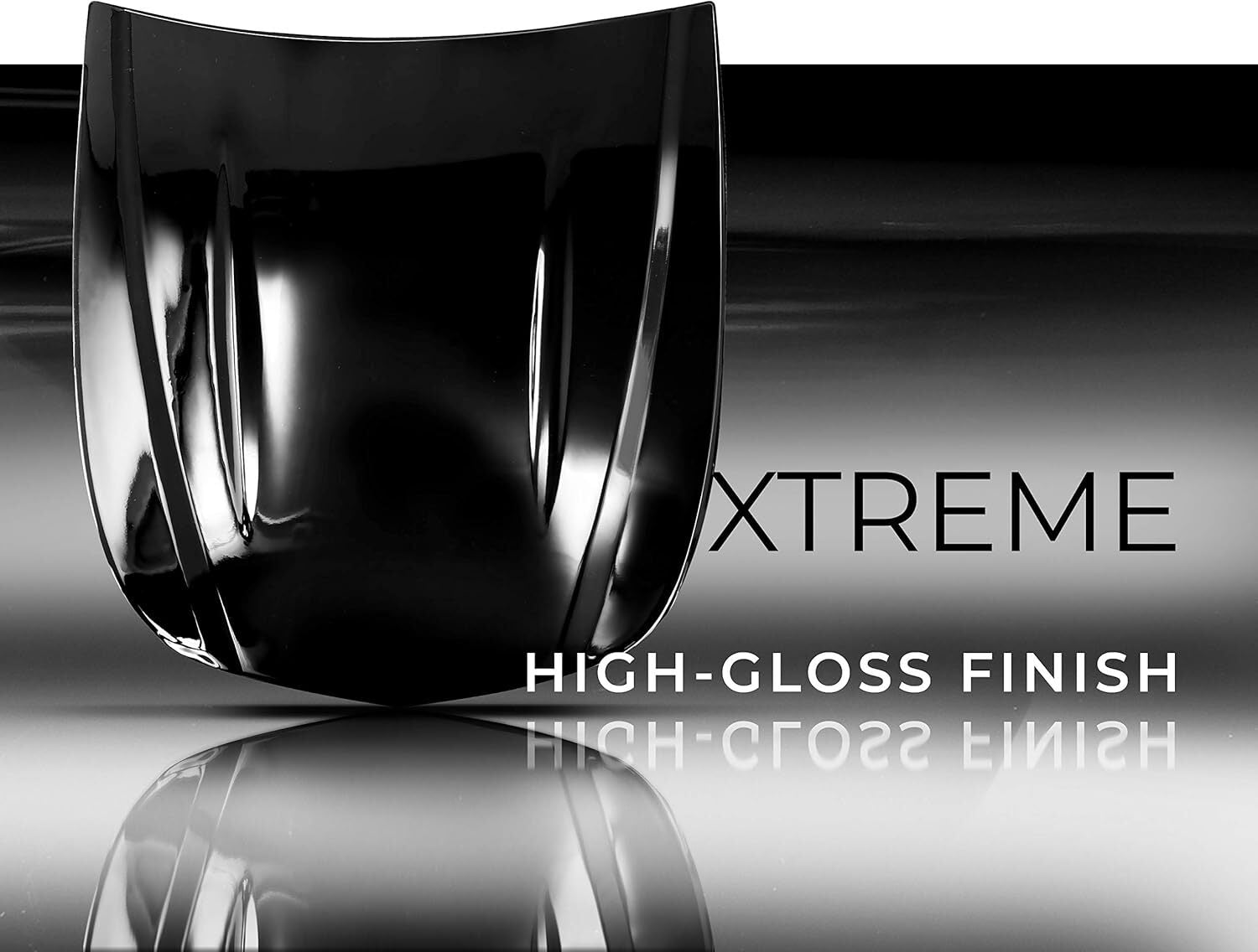 Vvivid+ Ultra Gloss Premium Vinyl Car Wrap Film (1Ft X 5Ft, Gloss Piano Black)