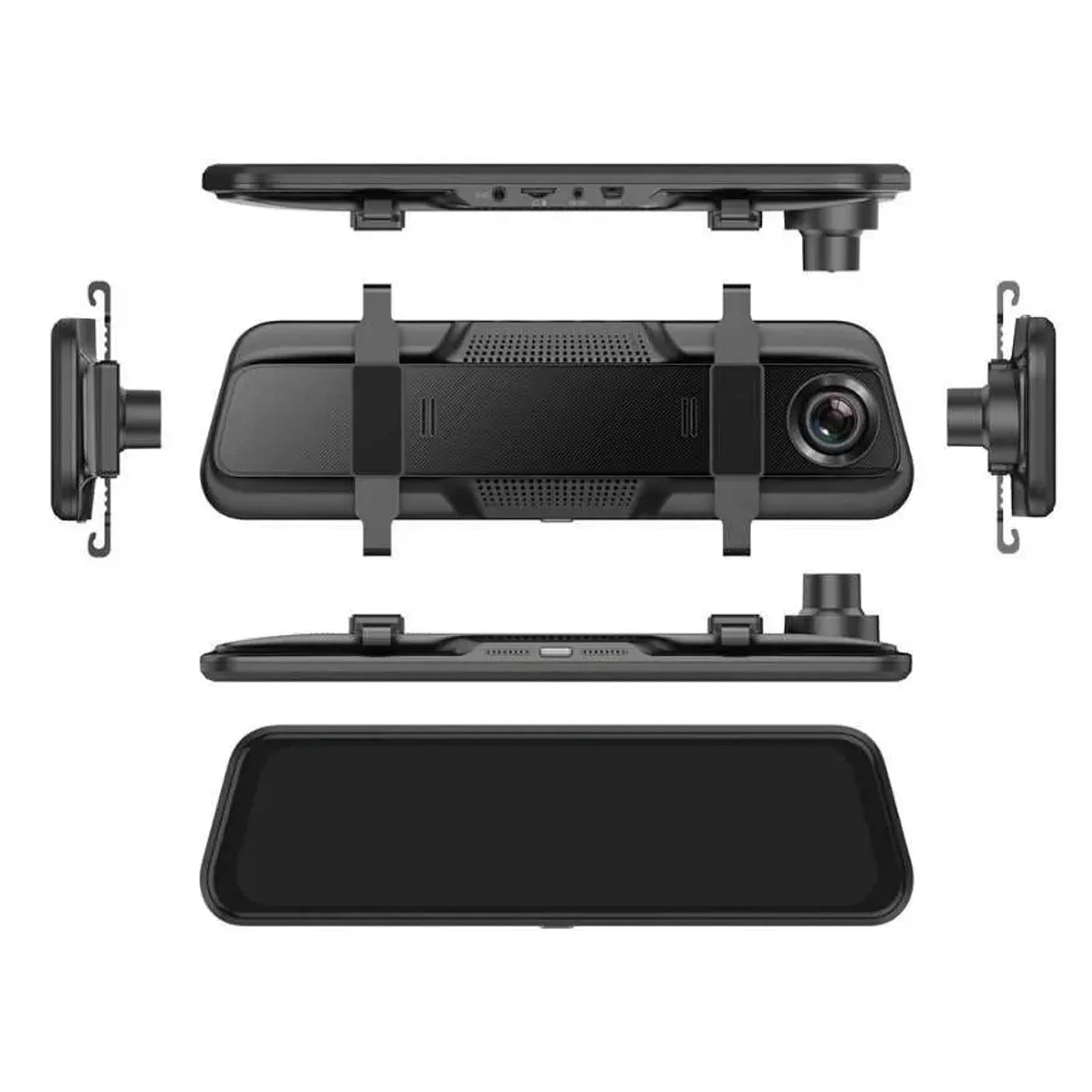 10" 1080P Mirror Dash Cam,Full Touch Screen Backup Camera Front and Rear View Parking Monitor with Super Night Vision, Motion Detection, G-Sensor