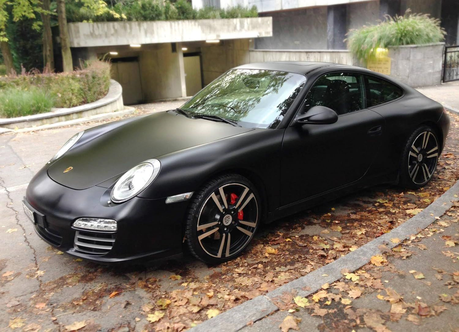 Matte Black Vinyl Wrap Adhesive Film Air Release 1Ft X 5Ft,