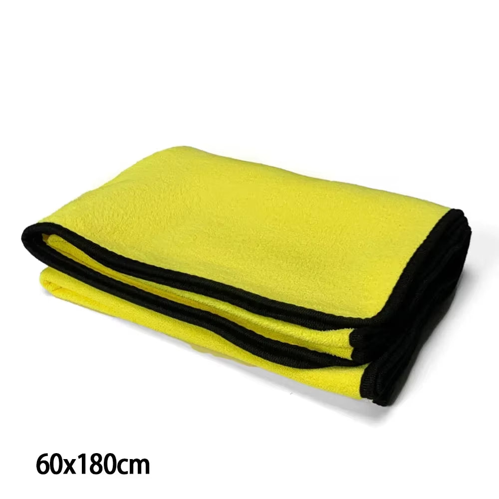1/2Pcs Microfiber Towels Car Wash Supplies Detailing Car Glass Cleaning Tools Thicken Soft Drying Cloth Home Rag Car Accessories