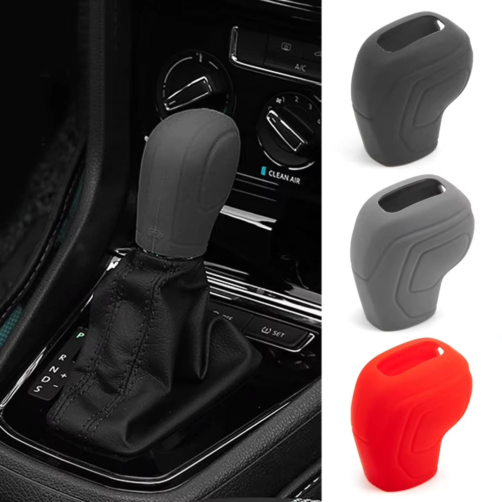 Car Silicone Gear Shift Knob Cover Gear Shift Non Slip Automobiles Gear Shift for Volkswagen POLO Jetta T-CROSS Passat Accessory