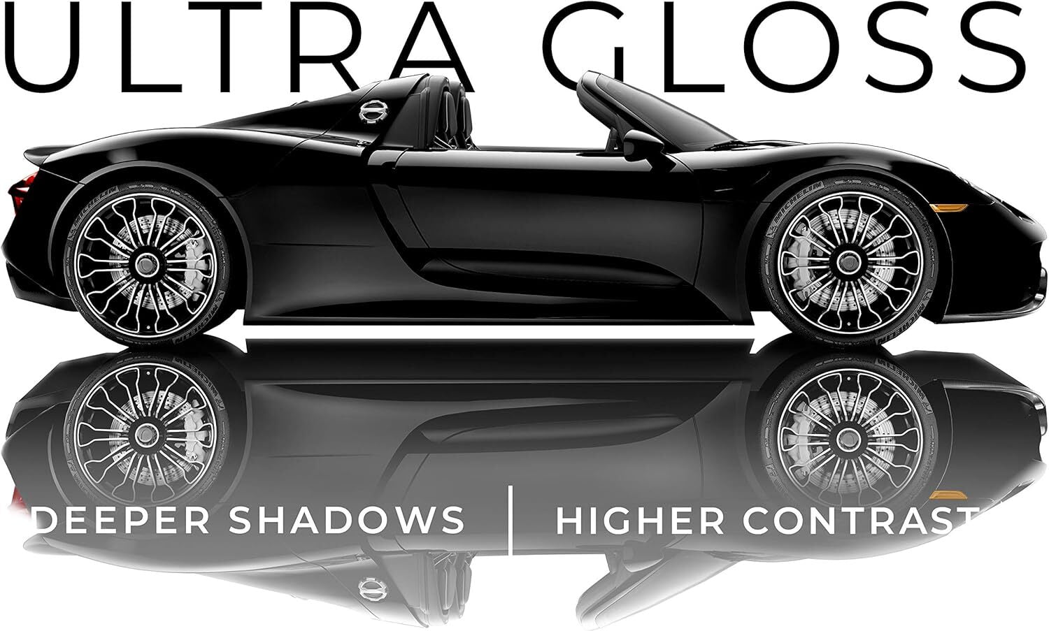 Vvivid+ Ultra Gloss Premium Vinyl Car Wrap Film (1Ft X 5Ft, Gloss Piano Black)