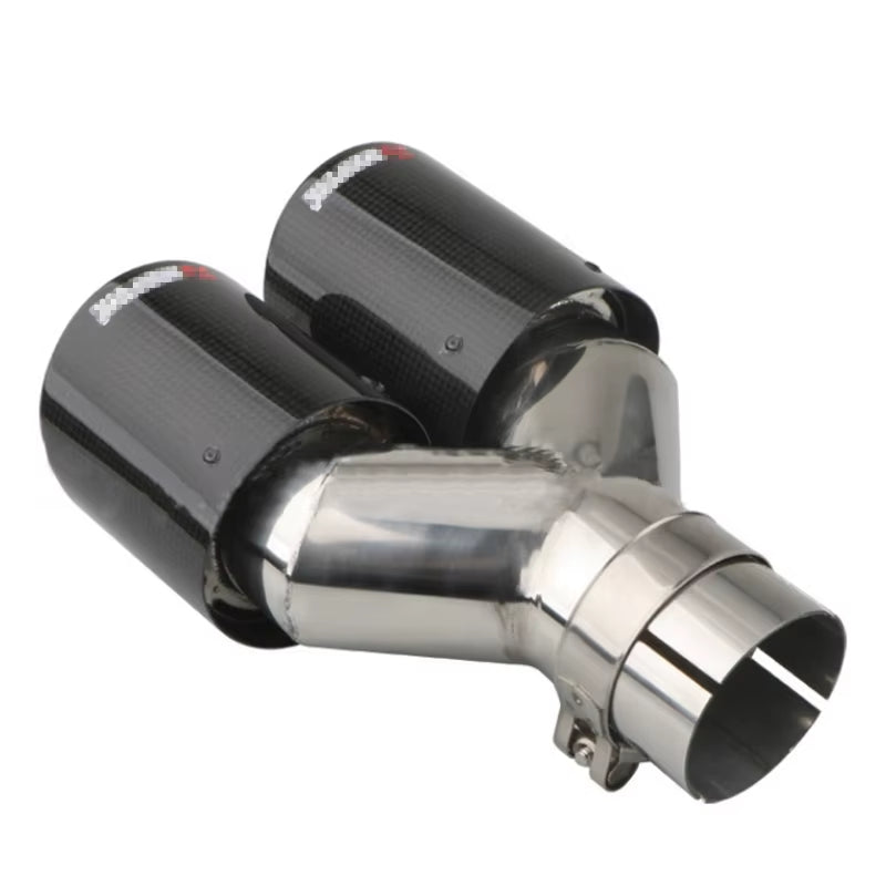 Universal Stainless Ak Exhaust Tip Car Import Double Rear Exhaust Tailpipe Muffler Exhaust Carbon Fiber Silencer Exhaust Car