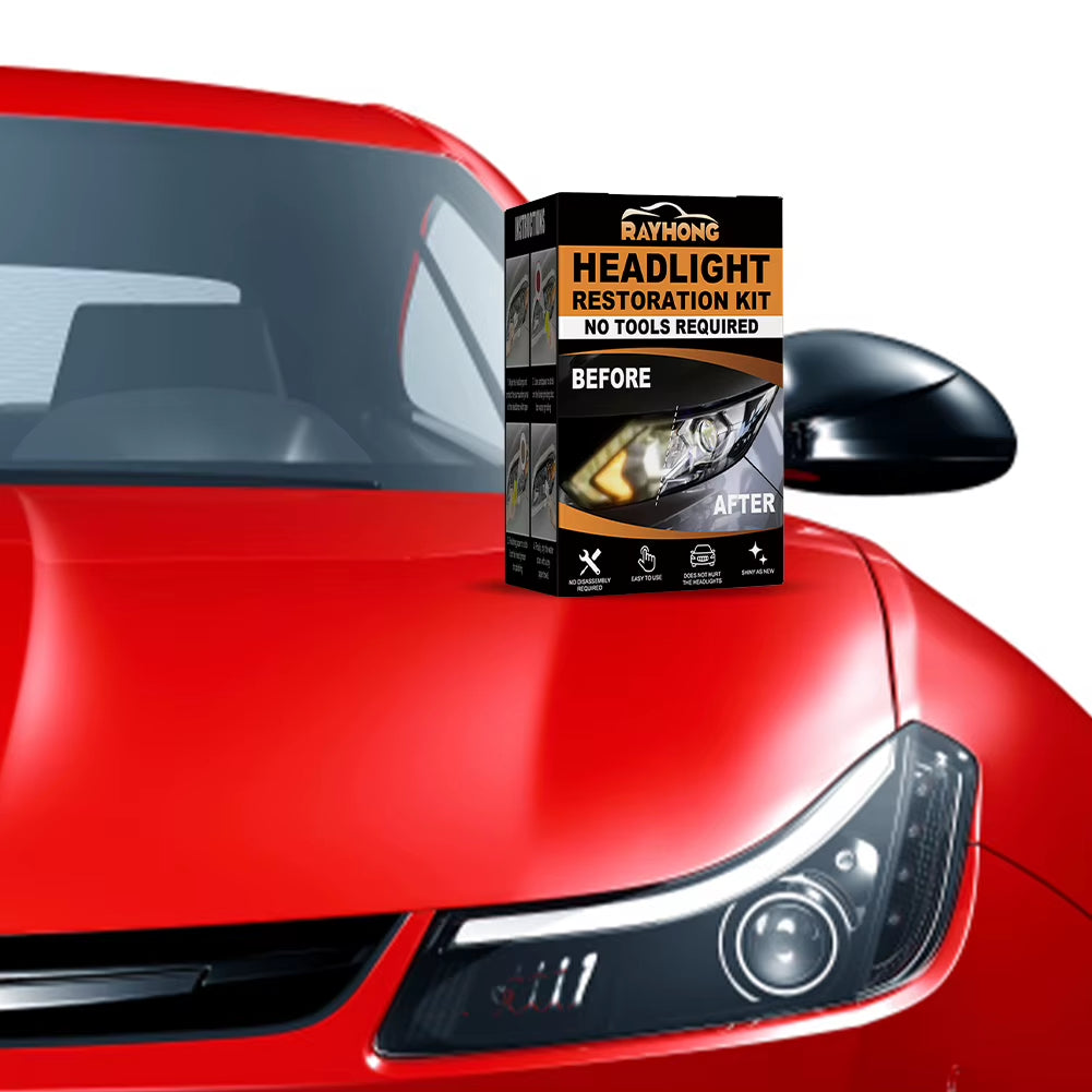 Ceramic Headlight Restoration Kit Clean Yellow Haze Scratch off Headlight Yellowing Repair Set for Car Taillight Headlight