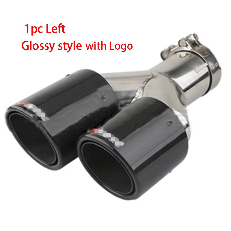 Universal Stainless Ak Exhaust Tip Car Import Double Rear Exhaust Tailpipe Muffler Exhaust Carbon Fiber Silencer Exhaust Car
