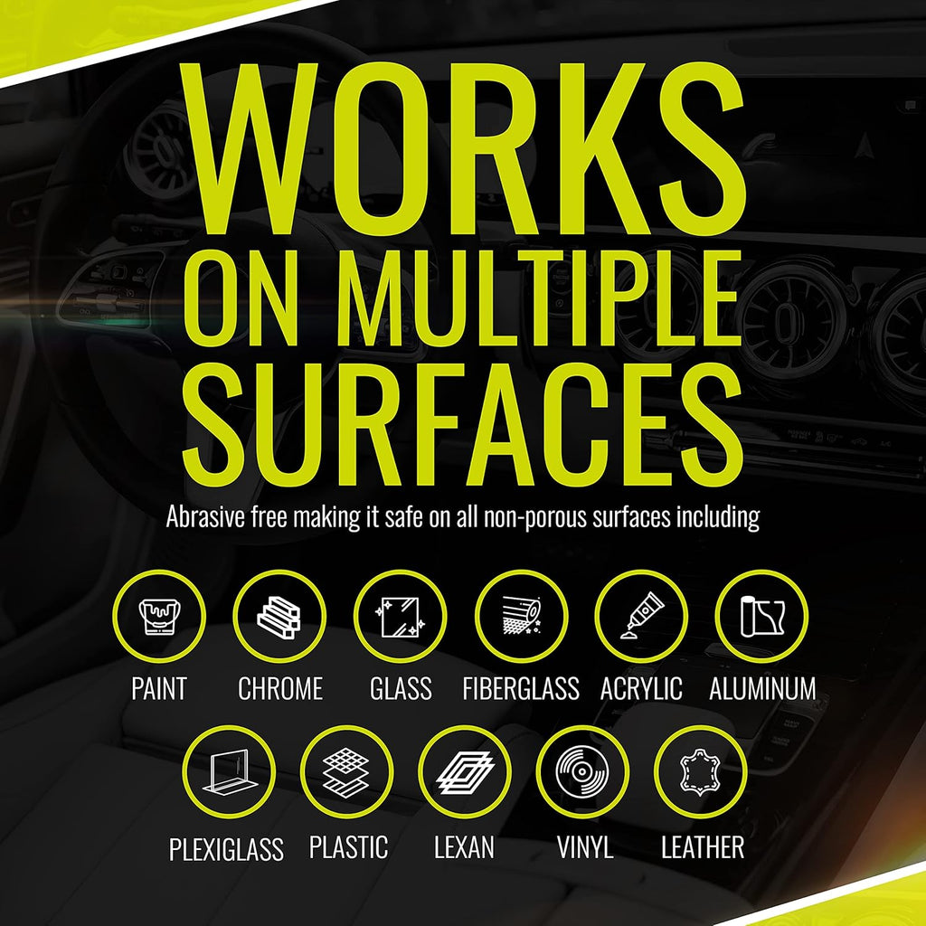 16 Oz Shop Kit Cleaner and Polisher with Microfiber Towel, Tree Sap Remover, Waterless Detailer for Removing Bugs without Scratching, Shining and Degreasing All Surfaces