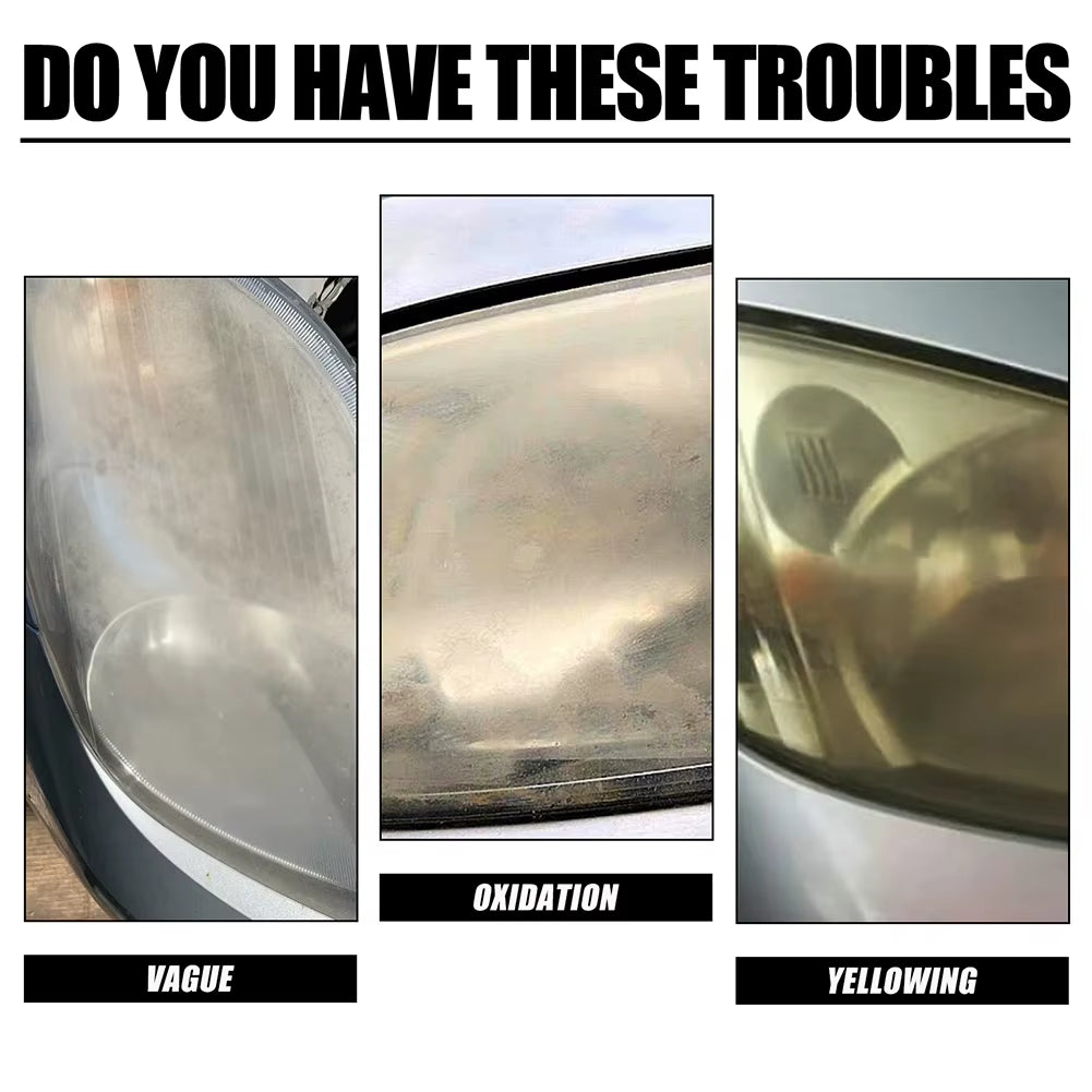 Car Headlight Restoration Set Ceramic Headlight Restoration Kit Headlight Cleaner Restorer Kit for Car Taillight Headlight