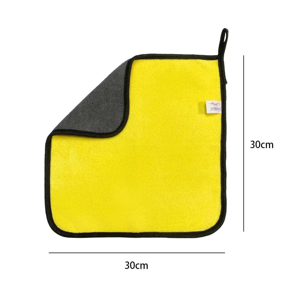 1/2Pcs Microfiber Towels Car Wash Supplies Detailing Car Glass Cleaning Tools Thicken Soft Drying Cloth Home Rag Car Accessories