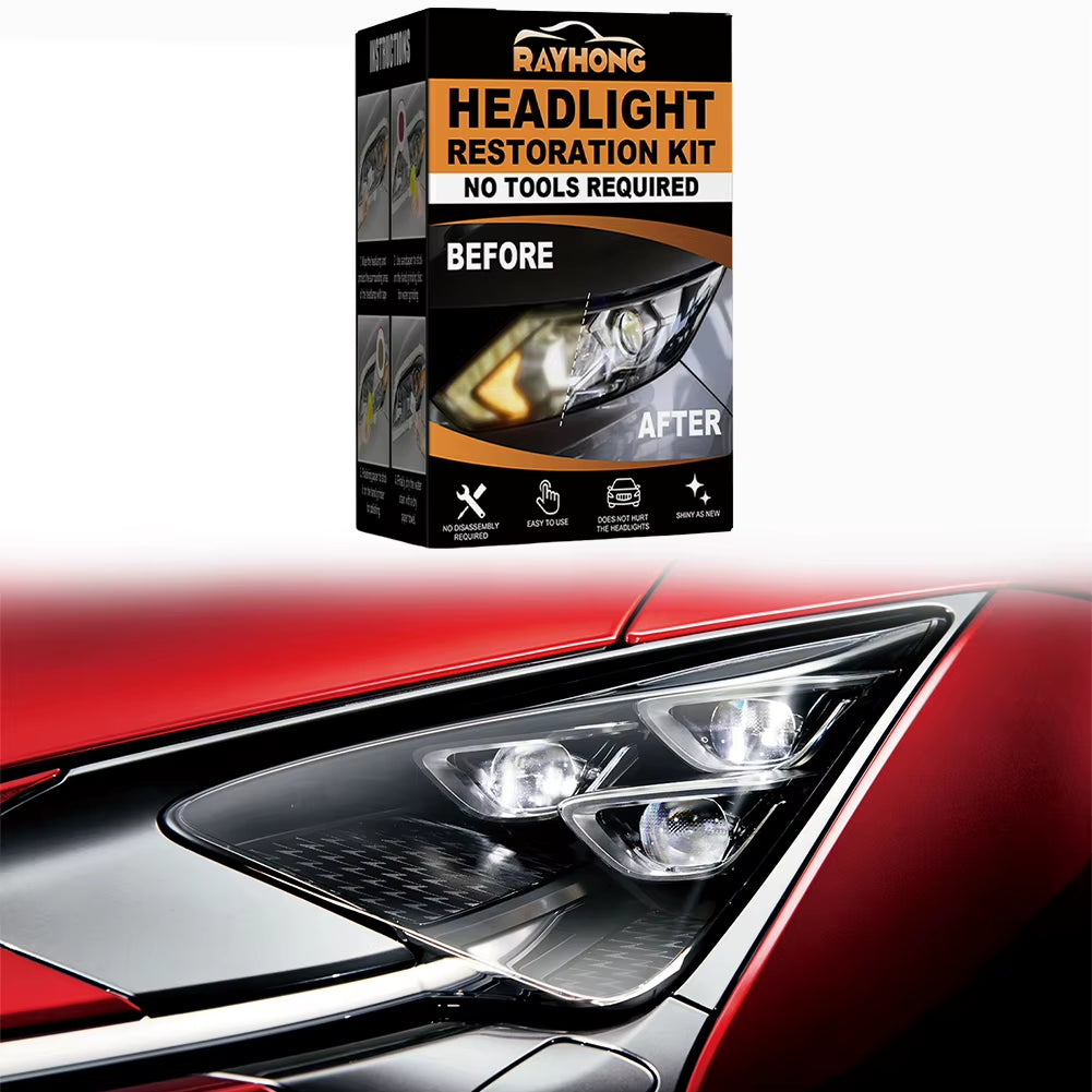 Ceramic Headlight Restoration Kit Clean Yellow Haze Scratch off Headlight Yellowing Repair Set for Car Taillight Headlight