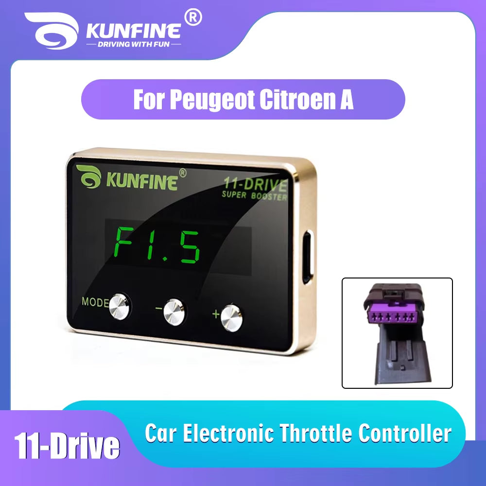 Car Electronic Throttle Controller Racing Accelerator Potent Booster for Peugeot Citroen Tuning Parts Accessory