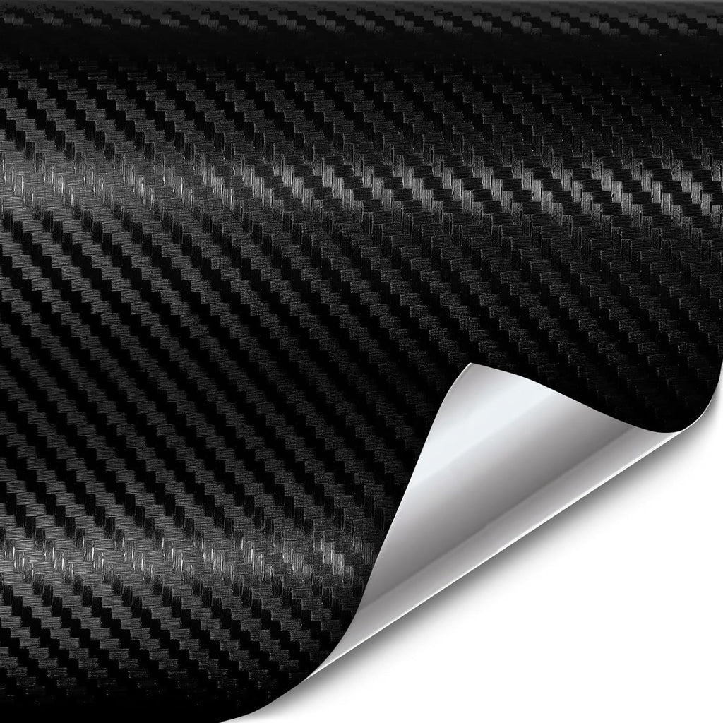 Vvivid XPO Black Carbon Fiber 5Ft X 1Ft 8Yr Car Wrap Vinyl Roll with Air Release