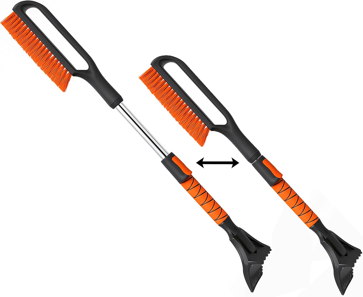 34.5" Snow Brush & Ice Scrapers for Car Windshield with Foam Grip for Cars Extendable, SUV, Trucks - Detachable Сar Scraper - No Scratch - Heavy Duty Handle, Snow Broom, Remover, Easy Scraper, Blue