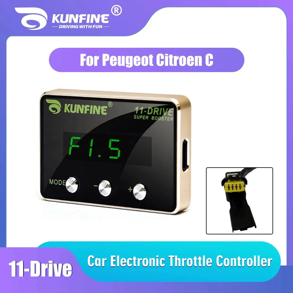 Car Electronic Throttle Controller Racing Accelerator Potent Booster for Peugeot Citroen Tuning Parts Accessory