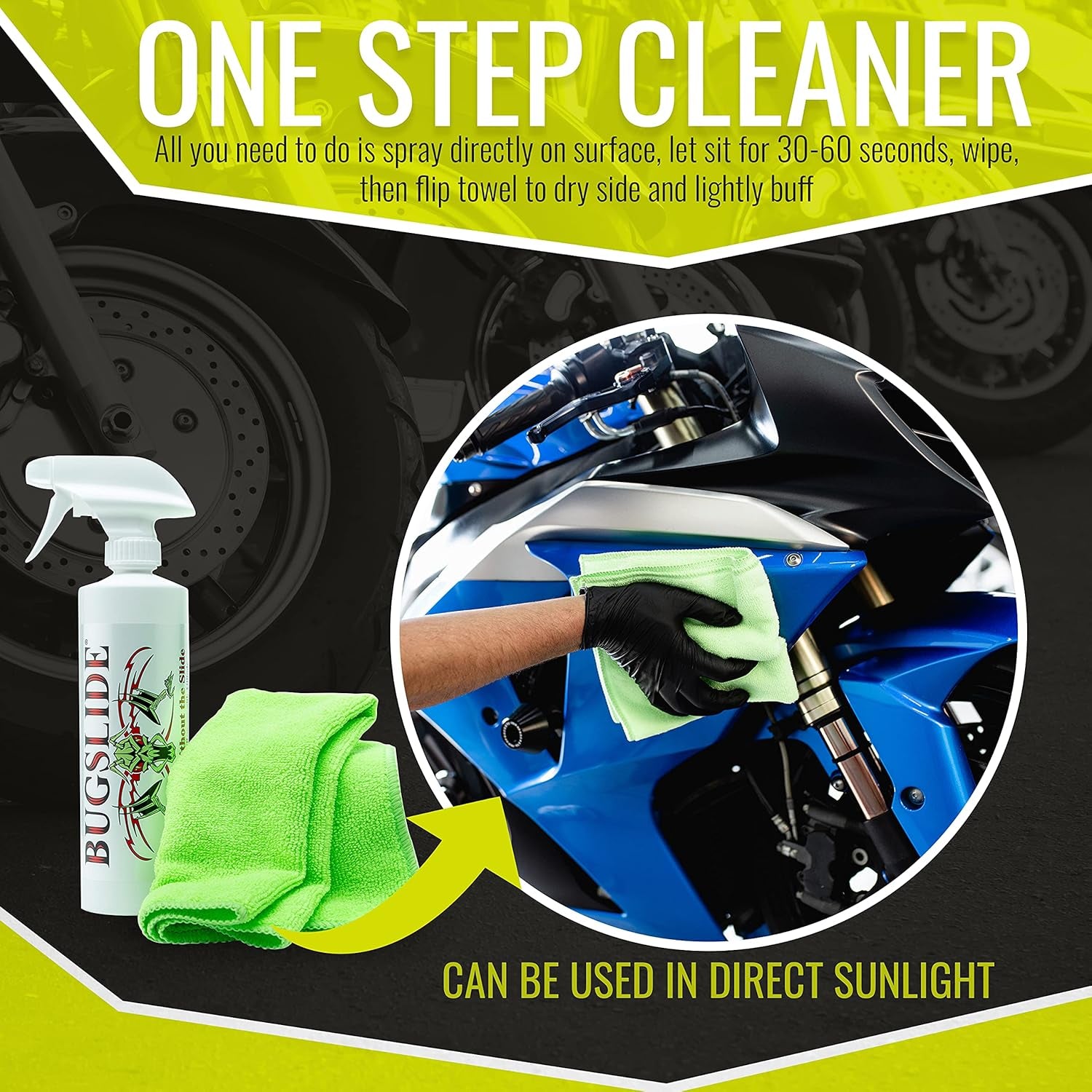 16 Oz Shop Kit Cleaner and Polisher with Microfiber Towel, Tree Sap Remover, Waterless Detailer for Removing Bugs without Scratching, Shining and Degreasing All Surfaces