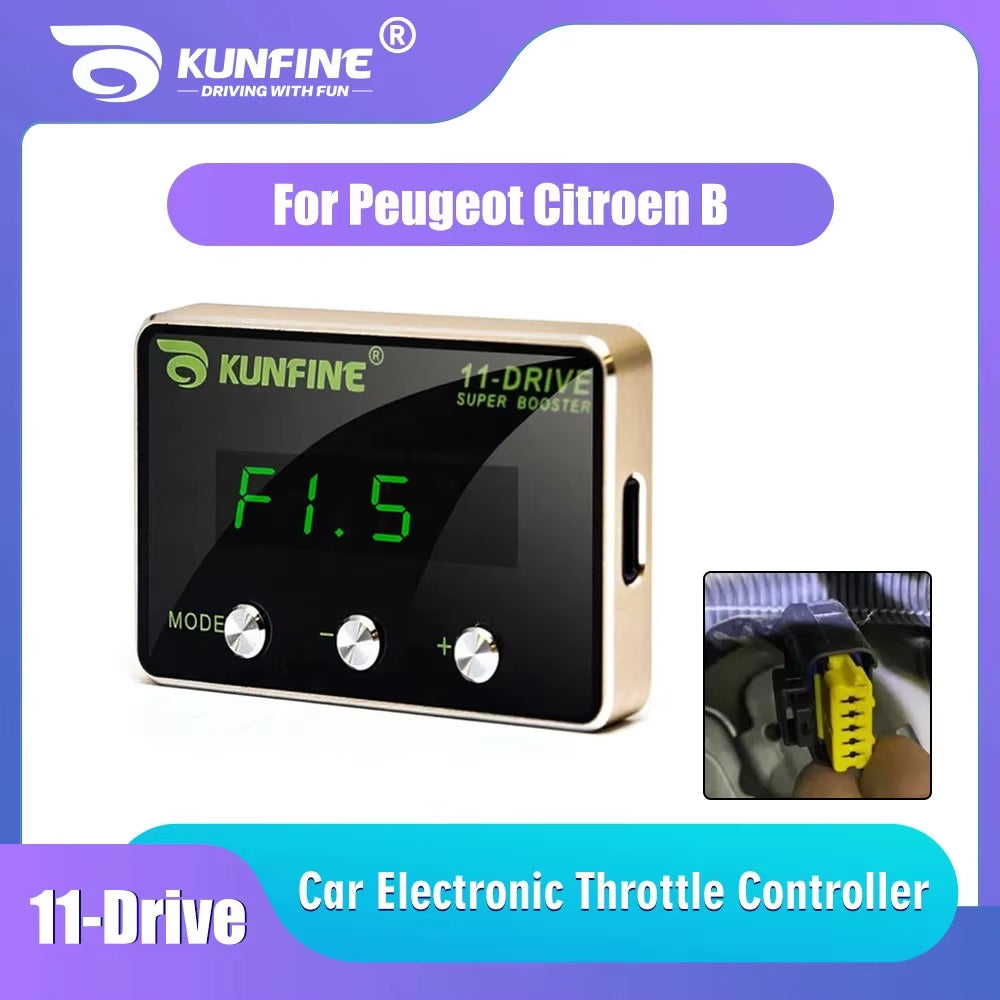 Car Electronic Throttle Controller Racing Accelerator Potent Booster for Peugeot Citroen Tuning Parts Accessory