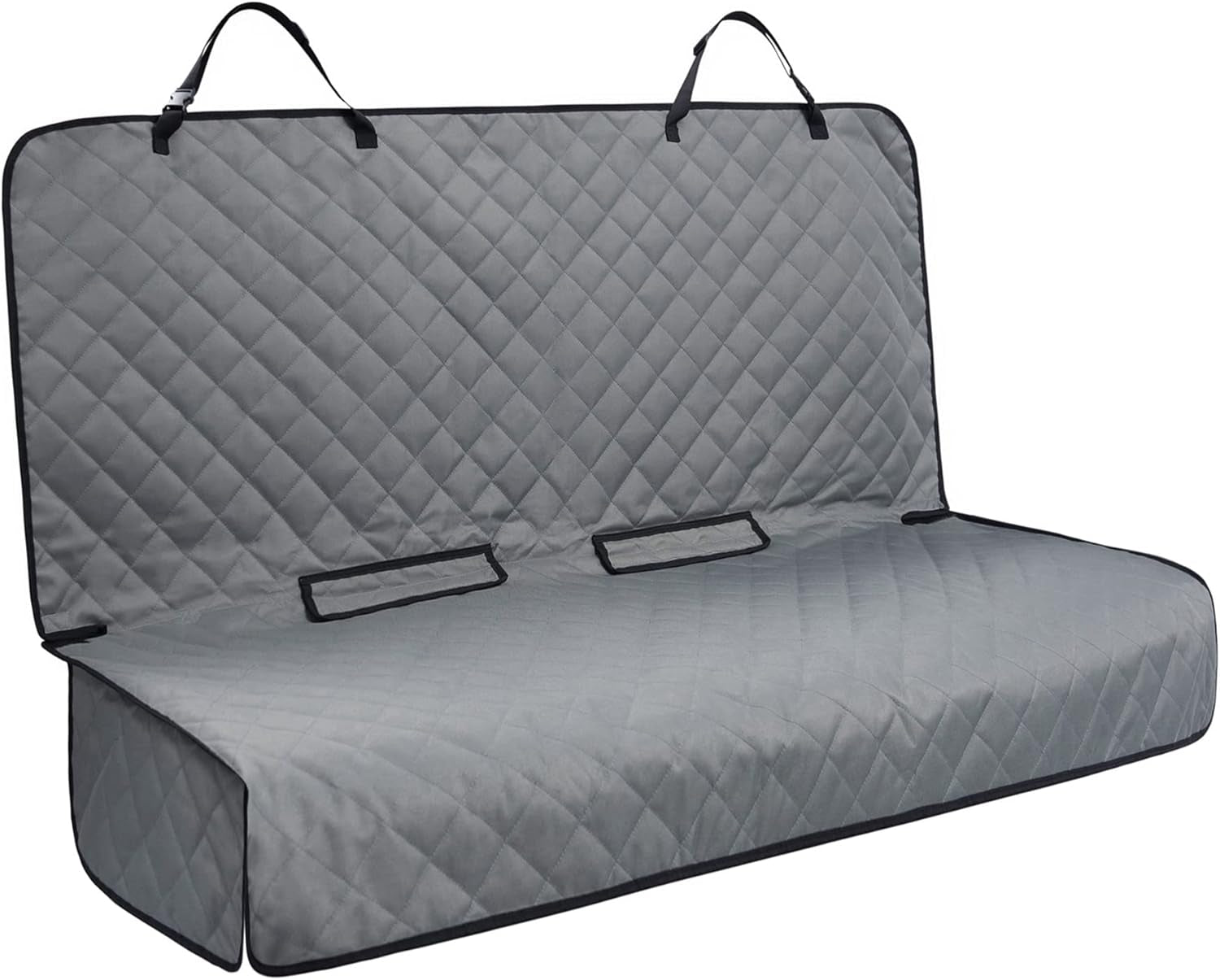 Bench Car Seat Cover Protector - Waterproof, Heavy-Duty and Nonslip Pet Car Seat Cover for Dogs with Universal Size Fits for Vehicles, Trucks & Suvs(Black)